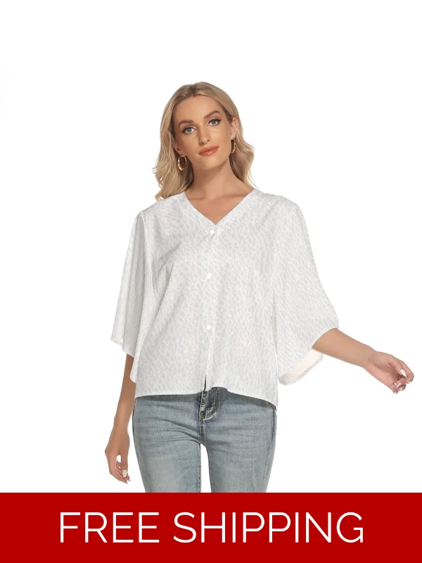 Motiff Shop Bat Sleeve V-Neck Top